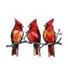 Red Bird Floral Wreath Window Hanging 7.9inch Pendant Decoration  Garden Accessories