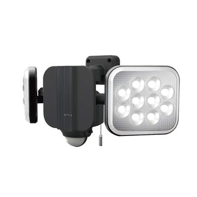 MUSASHI Sensor Light, Black, Dimensions: 31.3cm W X 12.5cm D X 14.6cm H, 14W X 2-Light Free-Arm LED Sensor Light, LED-AC2028