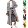 Women's Fashion Loose Casual Fringed Solid Colour Knitted Cardigan Sweater Jacket