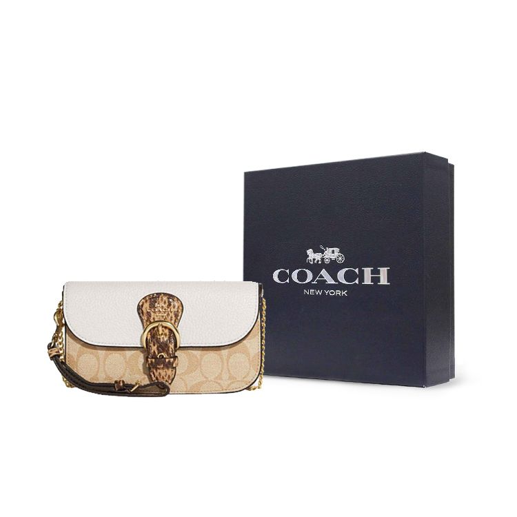 Coach Kleo 19 Цветной Блок Винтажный Пэчворк Кожаный Ручной Кроссбоди Сумка на Плечо Женские сумки Классический-Кремово-Белый Мультиколор CA441-IMOTV