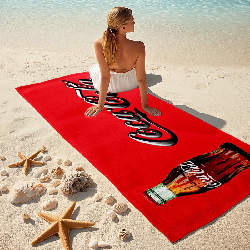 Christmas Gift Halloween Theme Bear Truck Coca Cola beach towel outdoor camping vacation swimming beach towel outdoor absorbent bath towel Y9