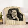 Bob Marley Portrait Bob Marley Blanket Soft Cozy Great For Office Office Chair Bed Allseason Use Warmthful Decor Suitable For Gifting Relatives And Fr