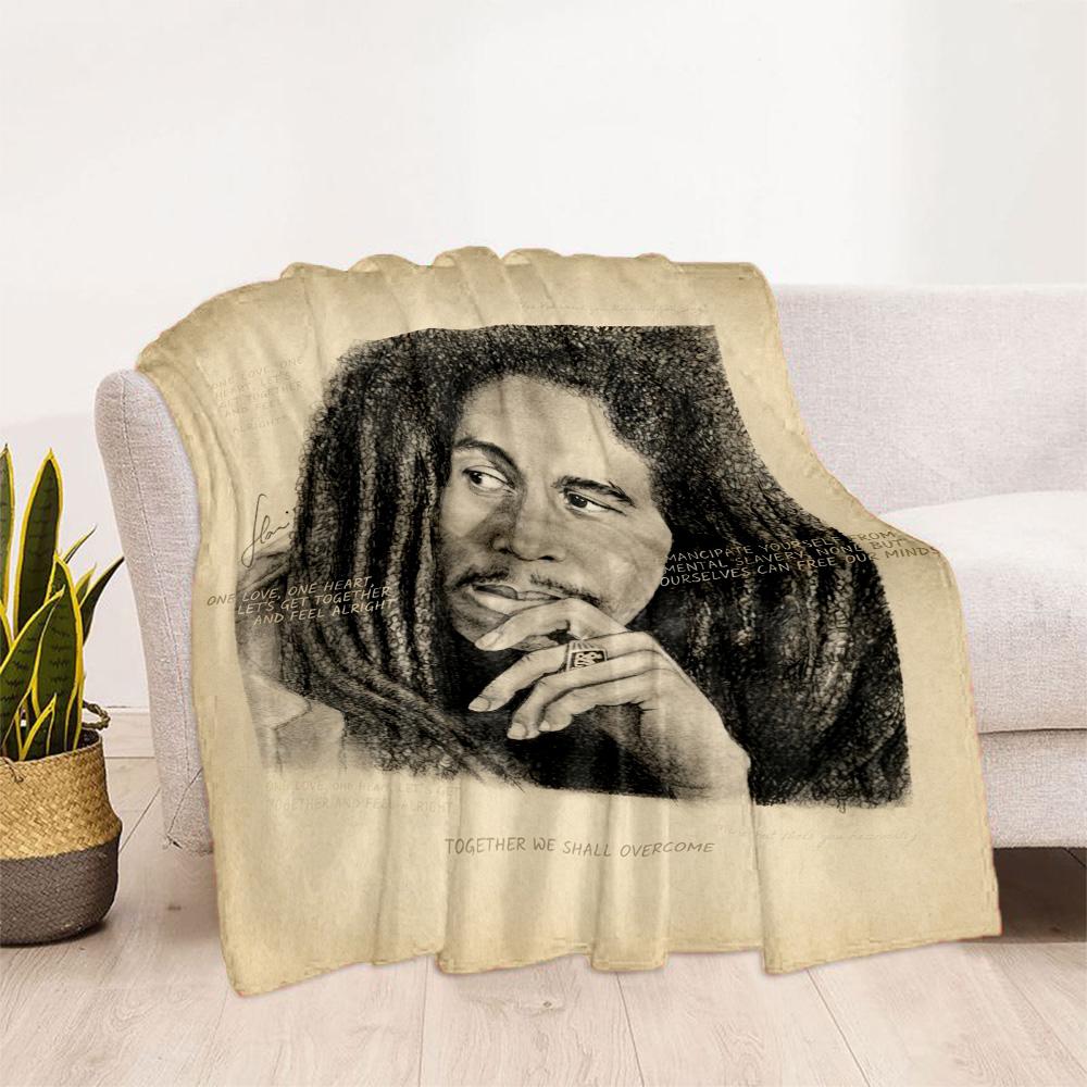 Bob Marley Portrait Bob Marley Blanket Soft Cozy Great For Office Office Chair Bed Allseason Use Warmthful Decor Suitable For Gifting Relatives And Fr
