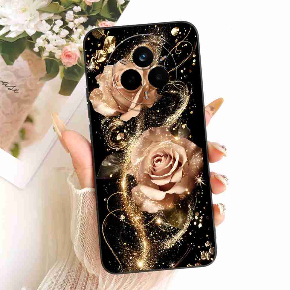 Чехол для Oppo Realme 14 Pro 5G Новый Цветок Кошки Мягкий Силиконовый Чехол Для Realme 14Pro 14 Pro 5G Корпус Телефона Ударопрочный Capa
