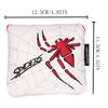 White Magnetic Spider Embroidery Golf Club Square Mallet Putter Head Cover 1Pcs
