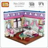 LOZ 1902 City Architecture House Corner Bedroom Bed Dresser Table DIY Mini Blocks Bricks Building Toy for Children Gift No Box