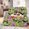 Shinchan Anime Print Blanket Warm  Comfortable Flannel Blanket Suitable for Bedrooms, Sofas, Beds, Chairs, Picnics, Travel