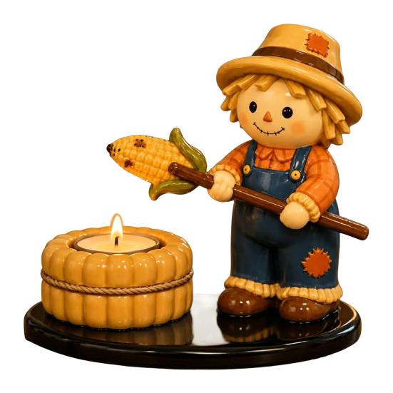 Cute Dog Table Ornament Dachshund/Fox/Kitten Candle Holder for Tealights, Resin Animal Bonfire Tealight Stand Home Decor, Camping Themed Candlestick