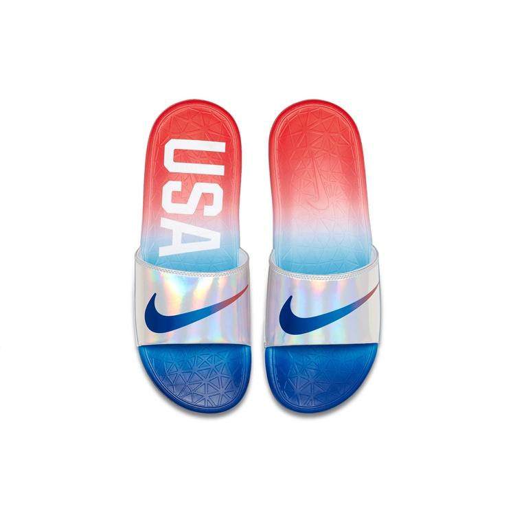 New Style Nike Benassi Solarsoft Rio Olympics blue/red Men's 835553-461