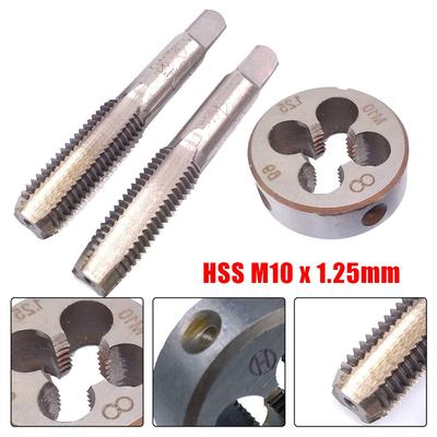 Метчик HSS M10 X 1,25 мм и плашка M10 X 1,25 мм Метрическая резьба Правая резьба 3 шт./набор