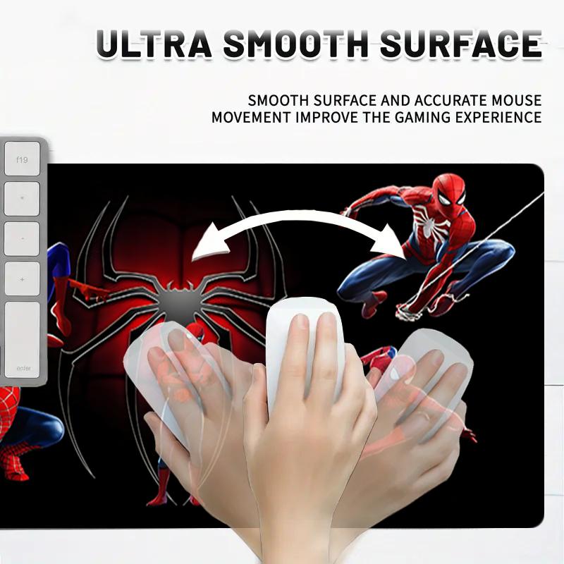 1Pc Spiderman Web Shadows Gaming Mouse Pad Keyboard Desk Mat Non-slip Rubber Lock Edge Waterproof Computer Mousepad for Office Home Decor Ey17