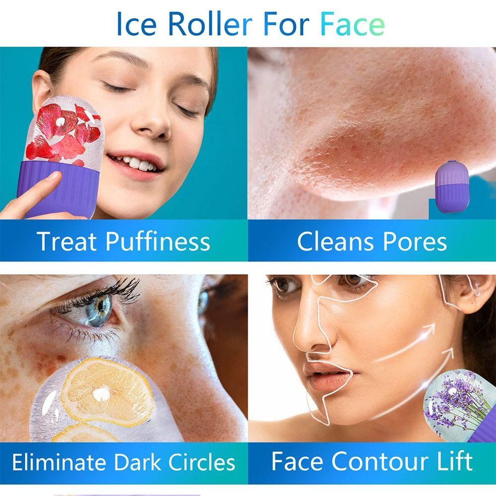 1pc Reusable Ice Face Roller Silicone Ice Facial Cube New Ice Roller Beauty