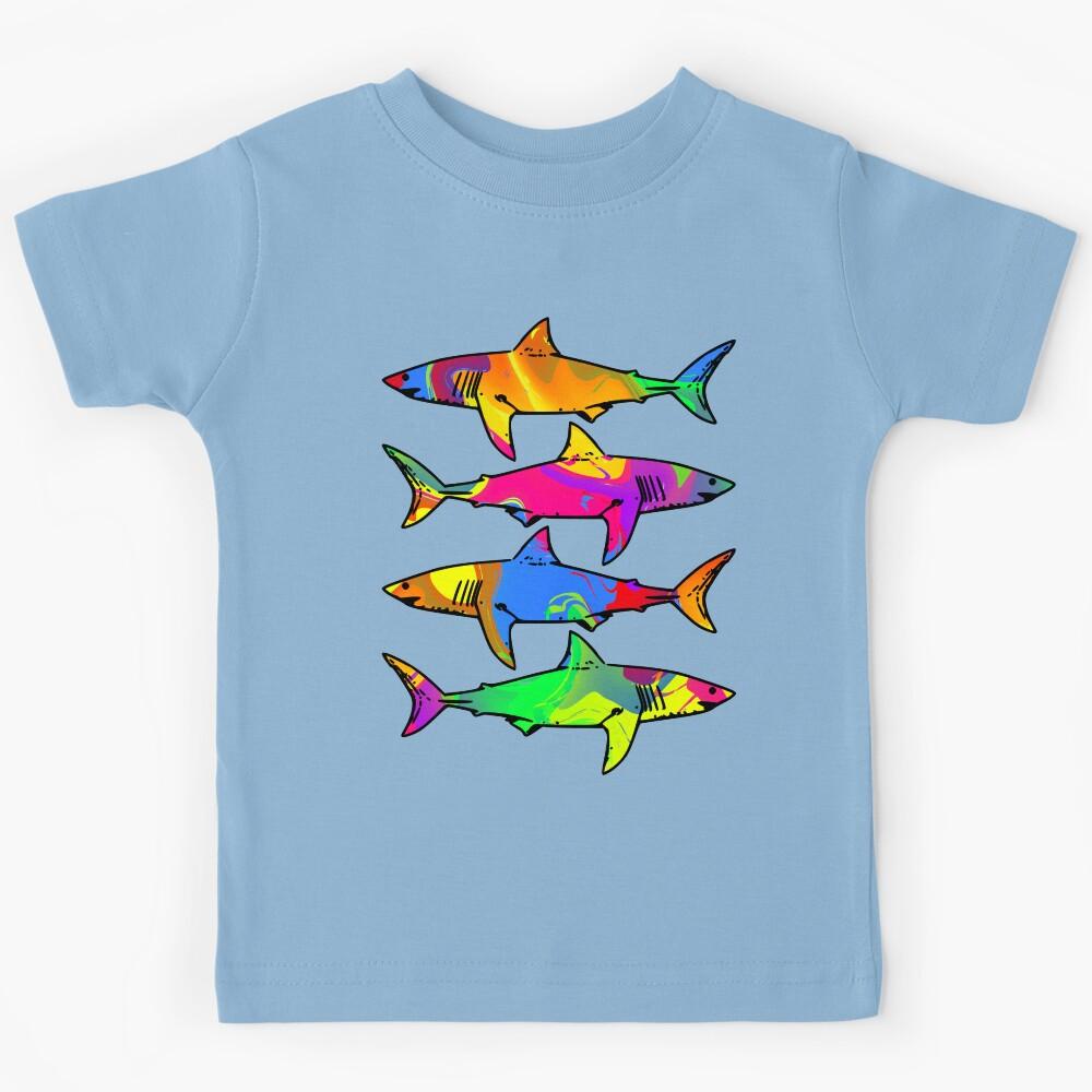 Colorful Sharks Kids T-Shirt