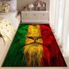 Lion Face Carpet with Green, Yellow, Red Gradient Design for Home Decor Suitable for use as an anti-slip for living room bedroom sofas