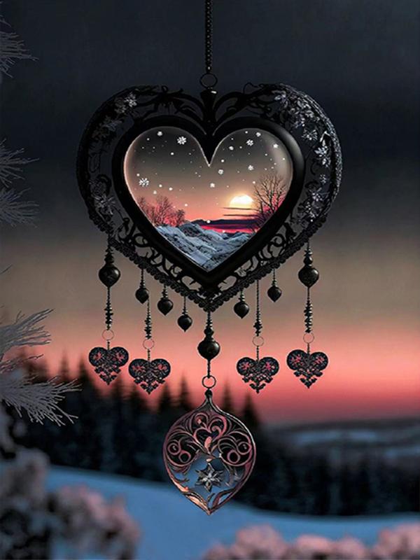 Пейзаж в колокольчиках ветра Личность DIY Полная дрель Алмазная декоративная картина