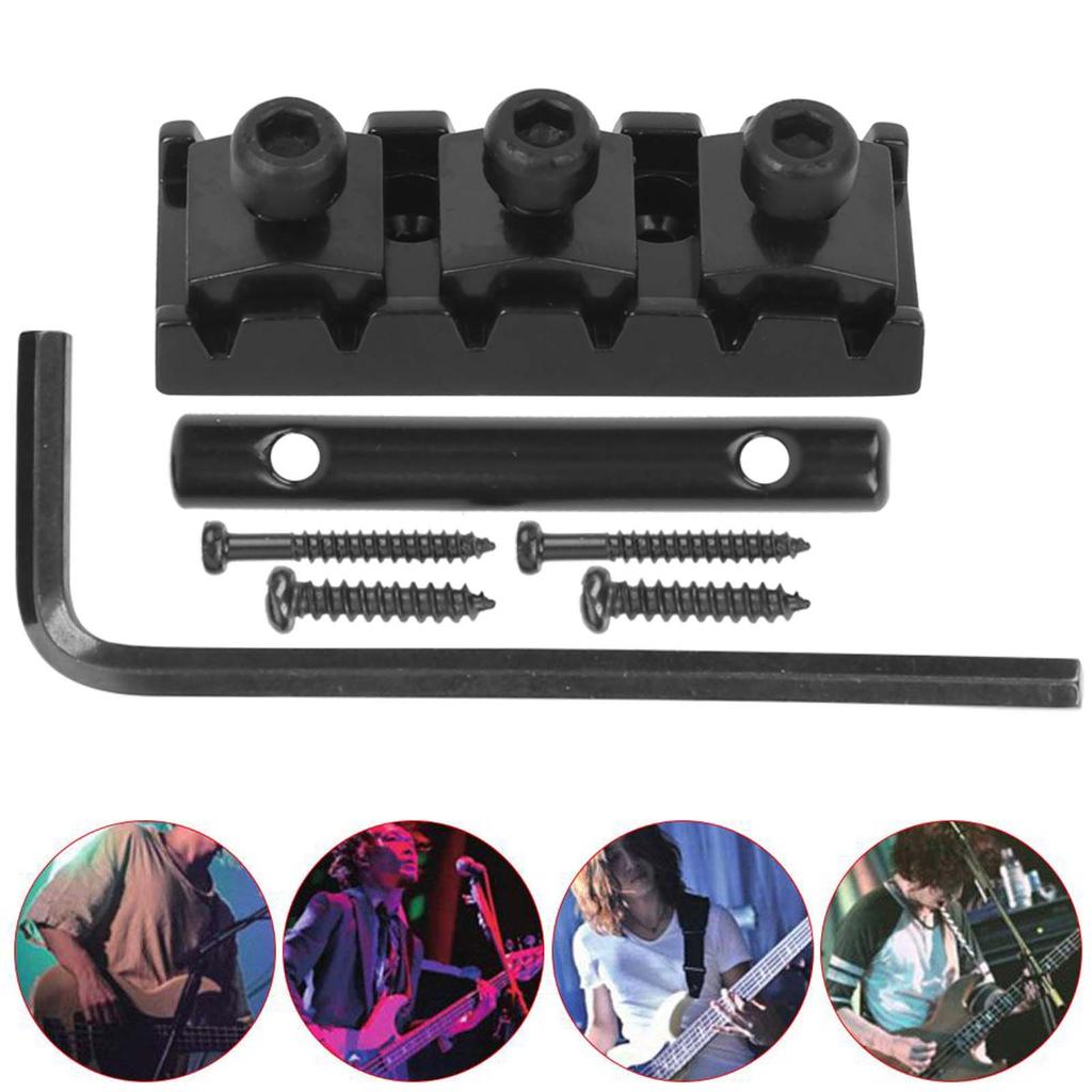 Электрогитарный струнозажимной порожек с прижимной планкой для струн на головке грифа, винт, шестигранный ключ, замена, черный(GE99)