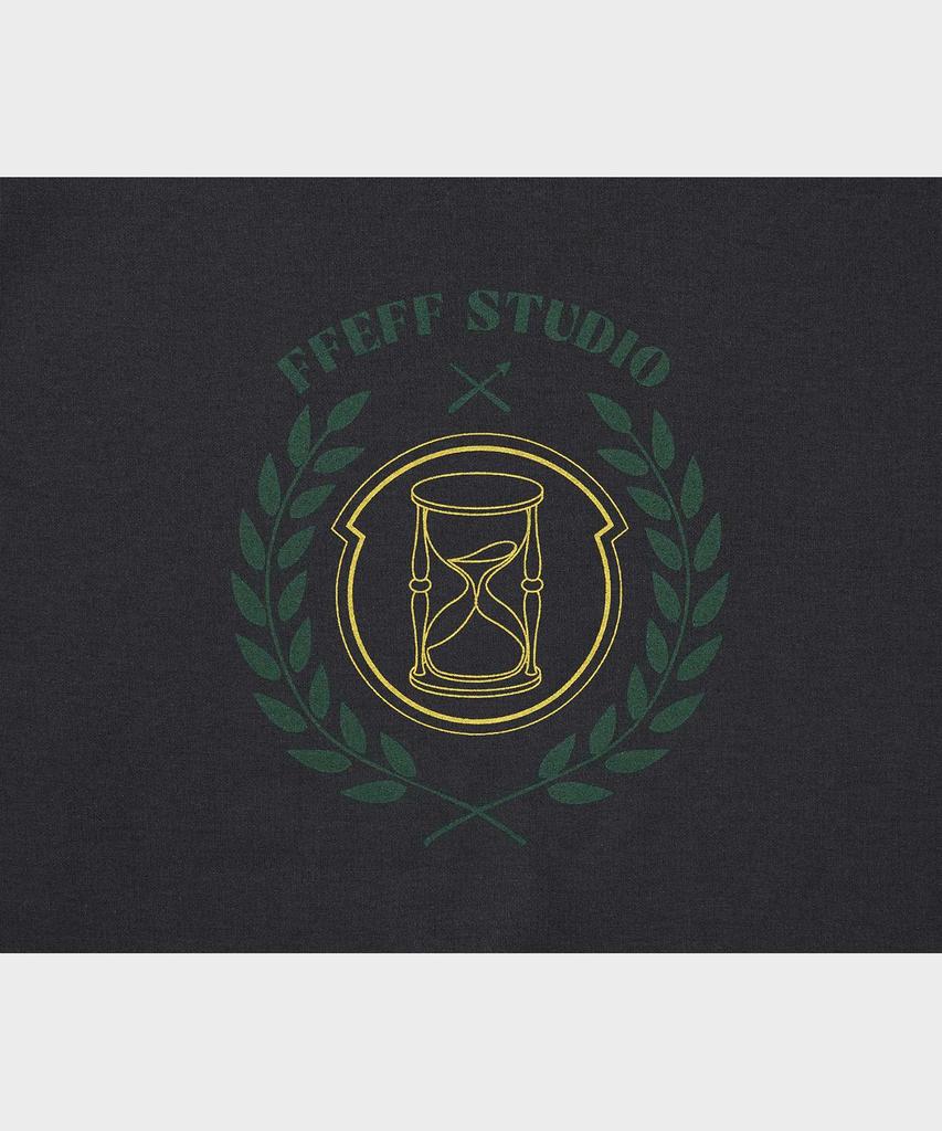FFEFF STUDIO Футболка с коротким рукавом с символом лавра (Древесный уголь)