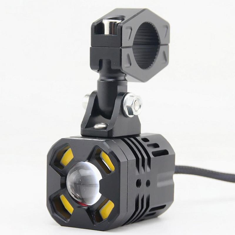 Кронштейн для крепления светодиодной фары мотоцикла, регулируемый угол наклона, вертикальный хомут для крепления трубки, рабочий держатель для дополнительных фонарей