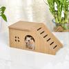 11 Pcs Hamster Wooden Accessories Toys Set Small Animal Chewing Toys with Maze Wood House for Hamster Habitat Guinea Pig Rat Cage Accessories