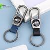 Брелок для ключей из высокопрочной нержавеющей стали D-образной формы, без деформации, с гальваническим покрытием, с защитой от потери, пряжка из искусственной кожи, анти-взлом, автомобильный брелок для ключей, сумка, подвеска