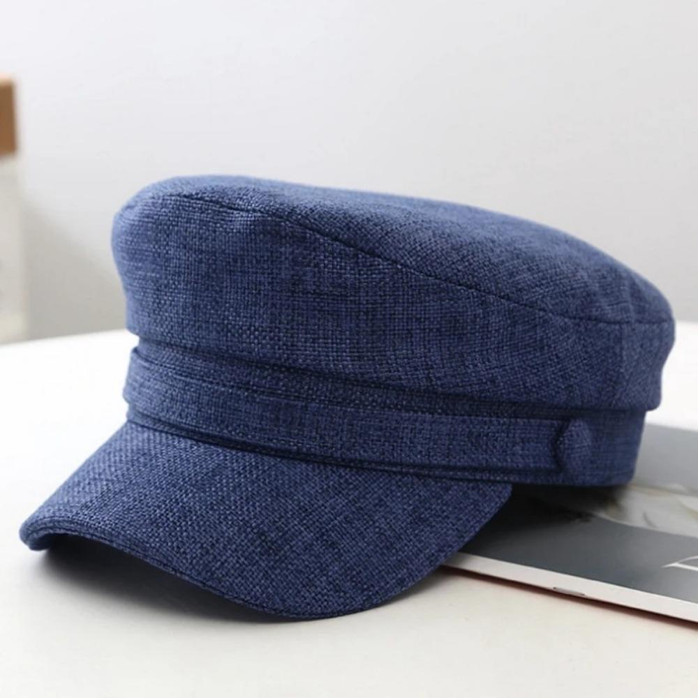 Breathable Sailor Hats Adjustable Flat Top Captain Cap Fashion Women Beret Caps Spring Autumn