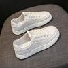 Foreign Trade Leather Little White Shoes Women's Spring and Autumn New Versatile Thin Breathable Sports Leisure Lightweight Soft-soled Student Board S