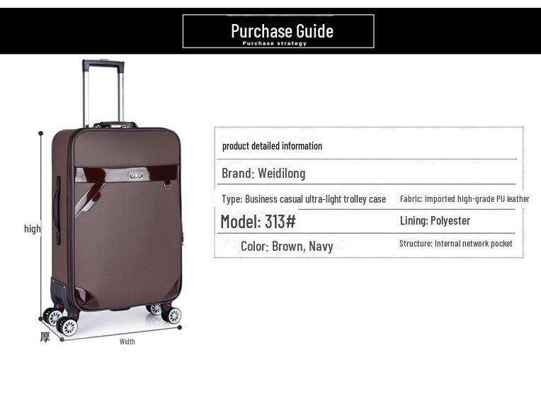 Универсальный деловой чемодан на колесах с замком — мужской и женский, 20", 24", 28" чемодан на колесиках для посадки