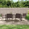 VidaXL Garden Dining Set 7 Pcs Cushions Wicker Steel 3186965