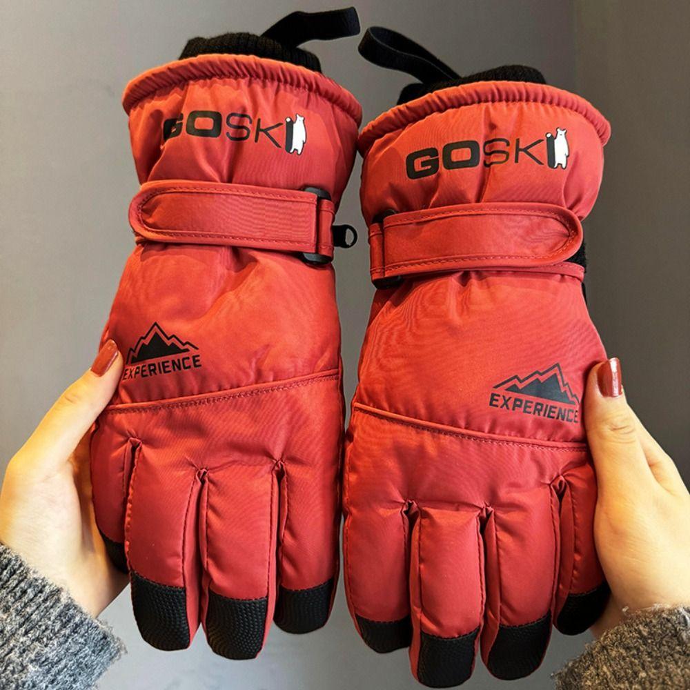 Keep Warm Skiing Gloves Windproof Cycling Mittens Elastic Snowboard Gloves Female/Girls