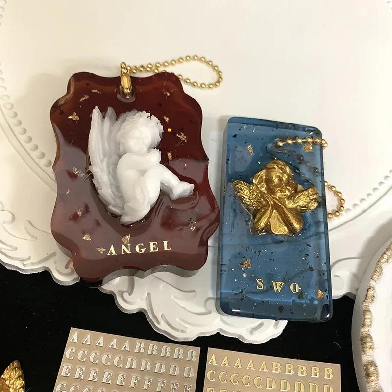 2Pcs Metal 26 Mini Alphabet Decor Stickers Gold Silver Epoxy Resin Filler For DIY Silicone Molds Craft Making Fillings