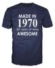 Сделано в 1970 году, забавная футболка унисекс на 50-летие, подарок на вечеринку в честь 50-летия
