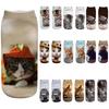 Women 3D Novelty Crazy Funny Cat Socks Cute Colorful Cartoon Low Cut Socks