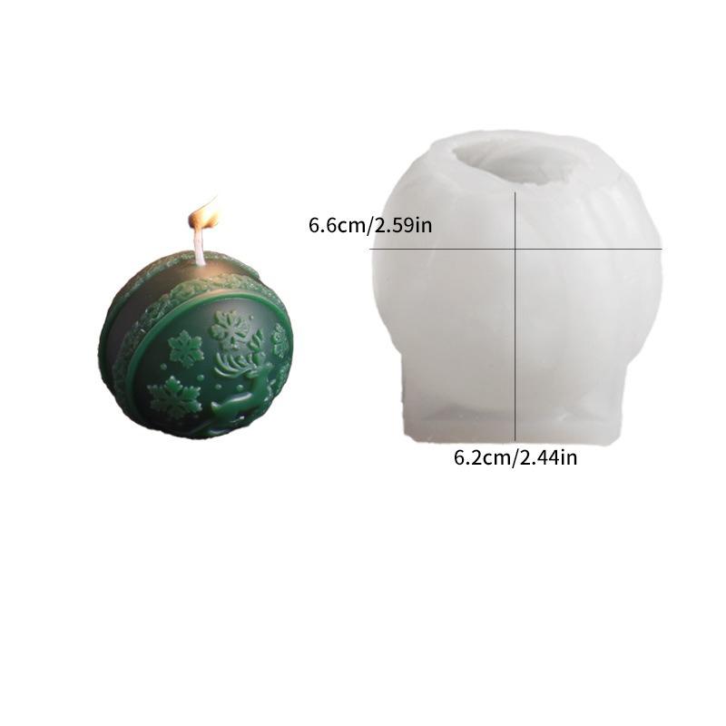 Форма для свечи «Рождественская елка» Безопасная Рождественская 3D рельефная форма для свечи Форма для гипсового орнамента Нетоксичная Для рождественских украшений дома