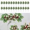 Искусственные зеленые ветки растений 24 шт. 62 см для свадебной вечеринки, для украшения обеденного стола, комнаты и цветочных композиций