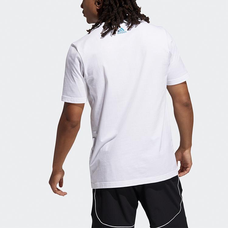 Adidas Футболка с круглым вырезом и принтом в виде кармана Lil Stripe, мужская, белая GQ8376