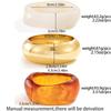 IngeSight.Z Vintage Irregular Acrylic Resin Smudging Bangles Women Kpop Geometric Chunky Wide Bracelets Couple Jewelry Pulseras