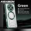 KEYSION Прозрачный магнитный чехол для Redimi 14C Мягкий силикон+ПК Сверхпрочный противоударный чехол для телефона для Xiaomi POCO C75