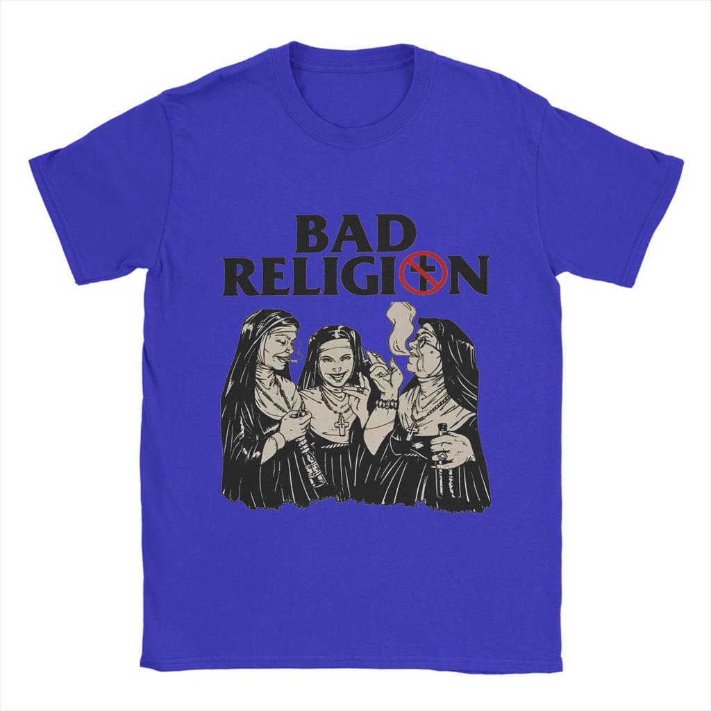 Повседневные футболки Bad Religion для мужчин с круглым вырезом, 100% хлопок, футболки с коротким рукавом, классические топы