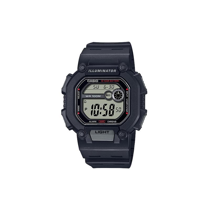 Casio Серия YOUTH - Силиконовый Маленький Квадратный Модный Тренд Ретро Классический Маленький Квадратный ЖК-дисплей Водонепроницаемый Спортивный Кварцевый Механизм Ремешок из Смолы W-737H-1A