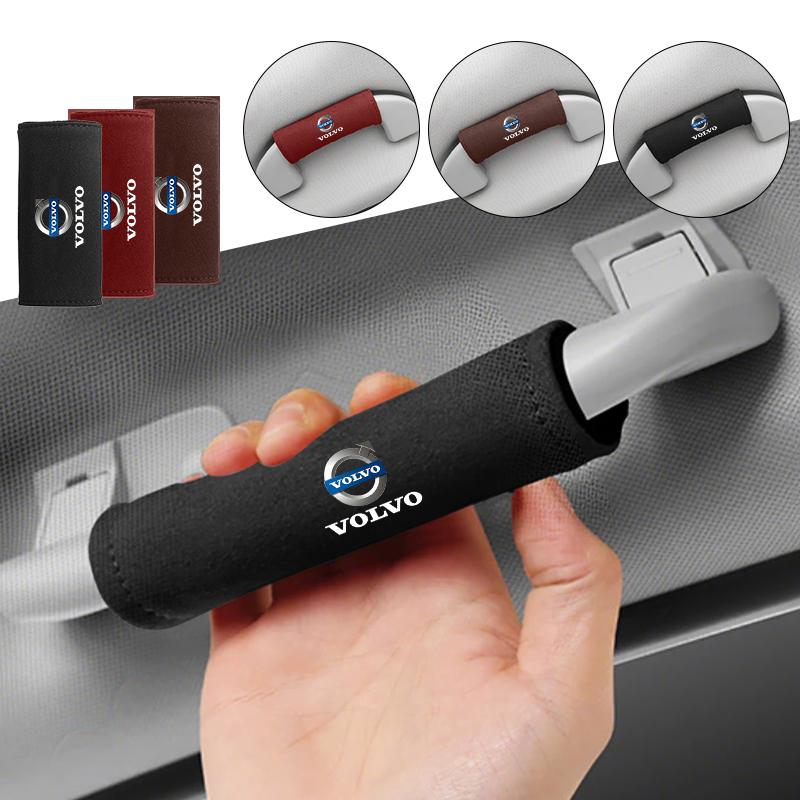 Suede Car Roof Door Pull Handle Protective Cover Soft and Comfortable For Volvo AWD C30 C70 S60 S80 S90 T6 XC40 XC60 XC70 XC90