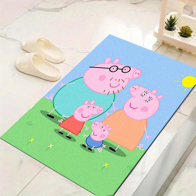 Pink Pig Cartoon Carpet Rug for Living Room Bedroom Home Sofa Decoration,Kids play Non-slip Floor Mat