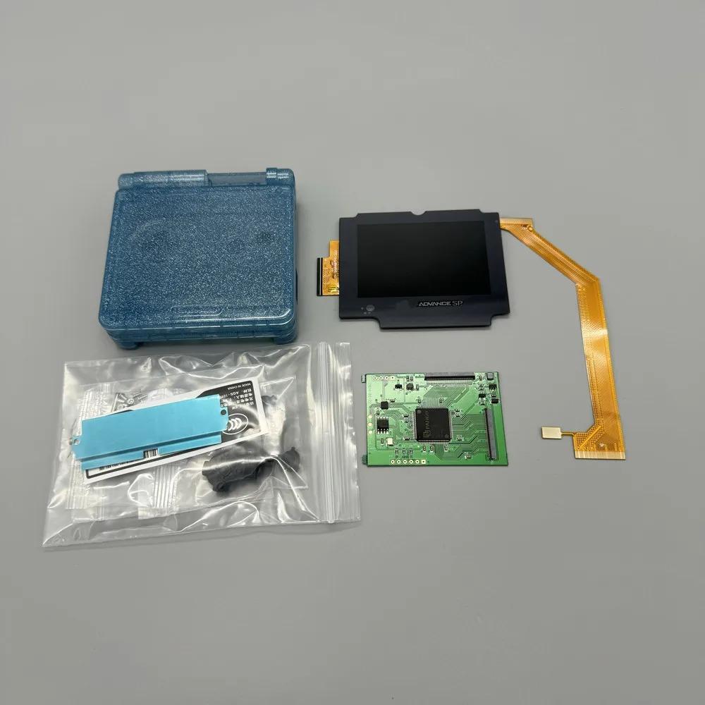 Новый GBASP IPS LCD 2025 г. Комплект с ЖК-экраном IPS высокой яркости 2,9 дюйма и корпусом для Gameboy advance SP