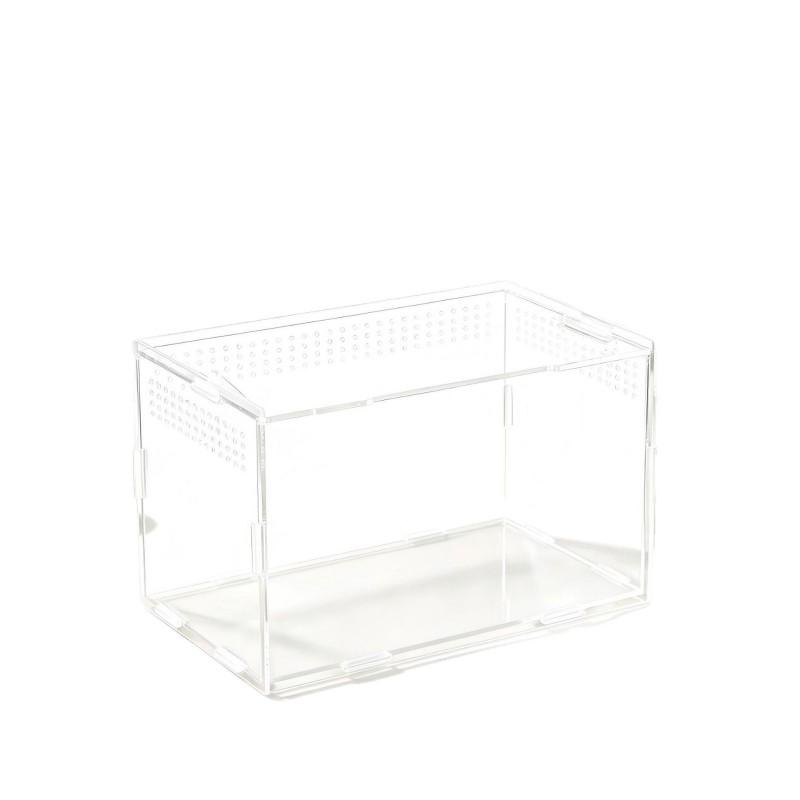 Acrylic Reptile Terrarium Ventilated Habitat Box Corn Snake Leopard Gecko Hermit Crab Spider
