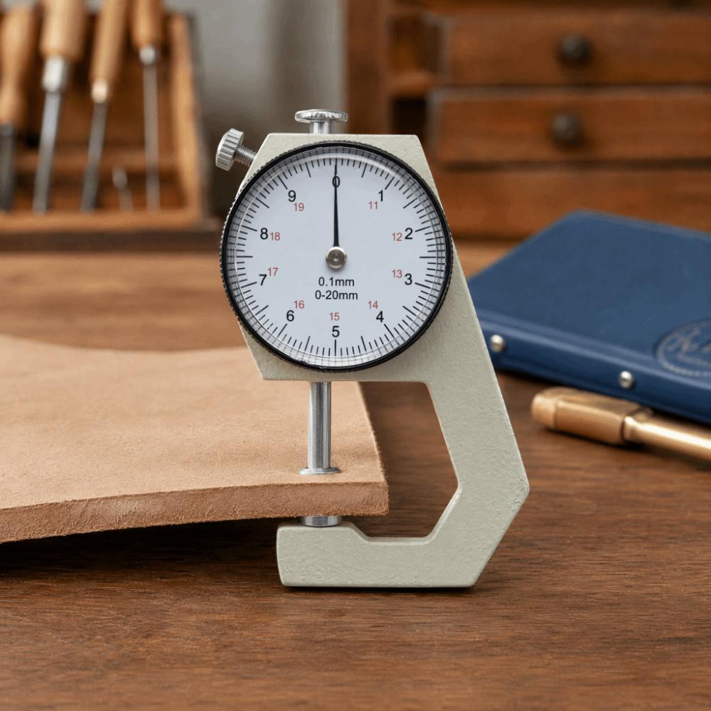 0-20mm Range Dial Thickness Gauge Flat Head Thickness Gauge For Leather Measurement