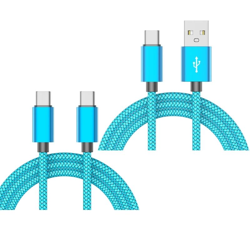 Плетеные кабели для зарядки телефона USB C Быстрая зарядка 3A Power Delivery 100 Вт 480 Мбит/с Передача данных для нескольких устройств