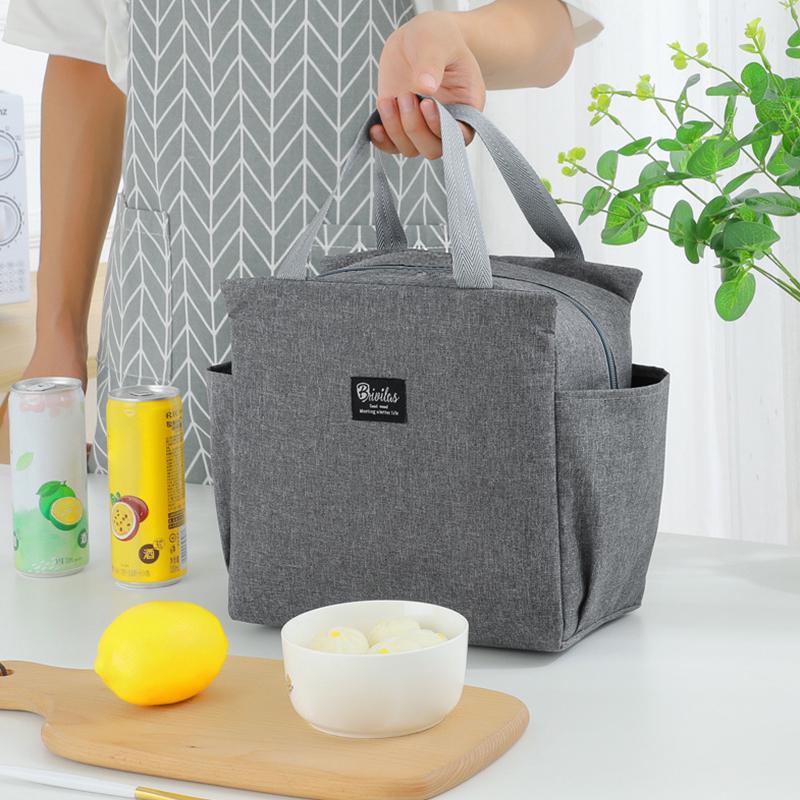 Большая вместительная сумка-холодильник Oxford Portable Zipper Thermal Lunch Bags Изолированная сумка-холодильник для кемпинга и пикника