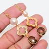 Smoky Topaz, Pearl Gemstone 925 Sterling Silver Jewelry Earring 2.56" GK-6695