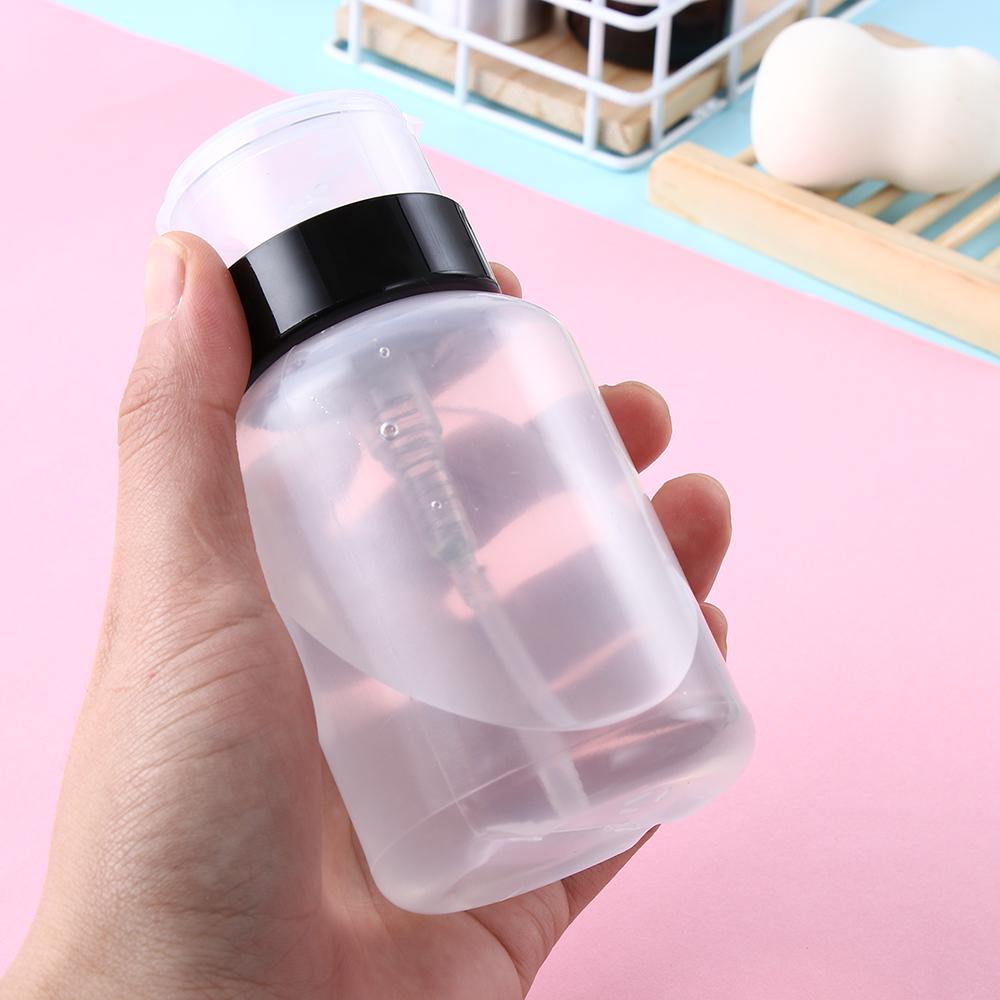 Gel Cleaner Liquid 200mL Nail Polish Remover Empty Bottle Pump Dispenser Container Clean Acetone