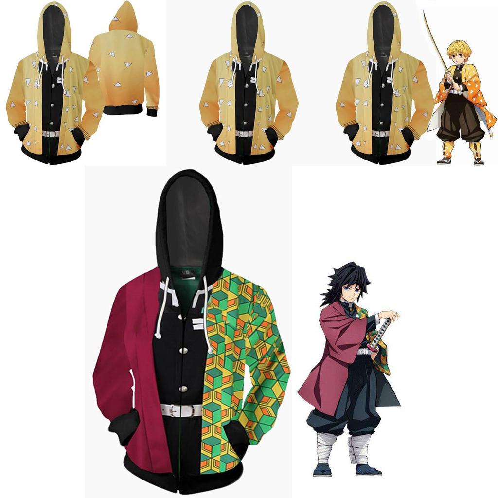 Худи Demon Slayer Kimetsu No Yaiba яркое мягкое на молнии для комфорта