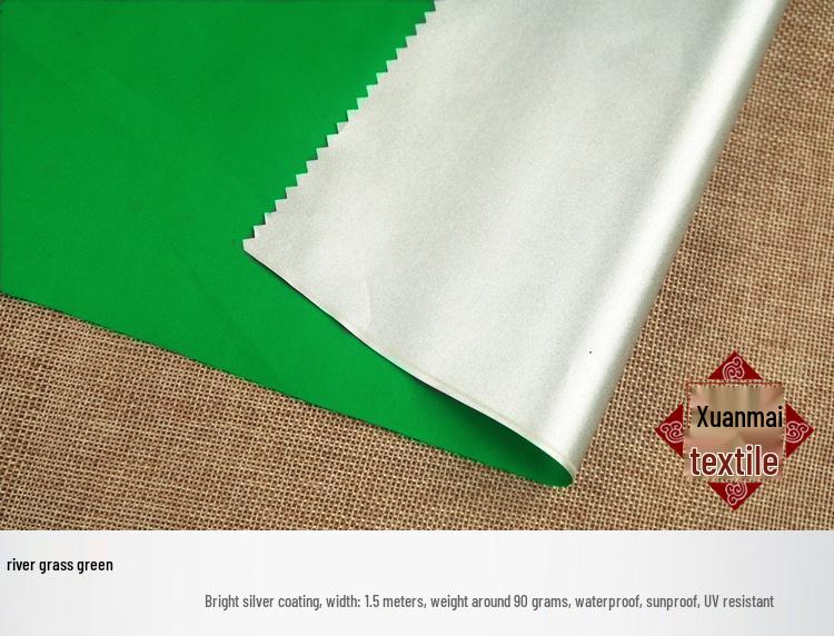 Ткань 210T с серебряным покрытием, водонепроницаемая и пылезащитная, для автомобиля, палатки и защиты от УФ-лучей.